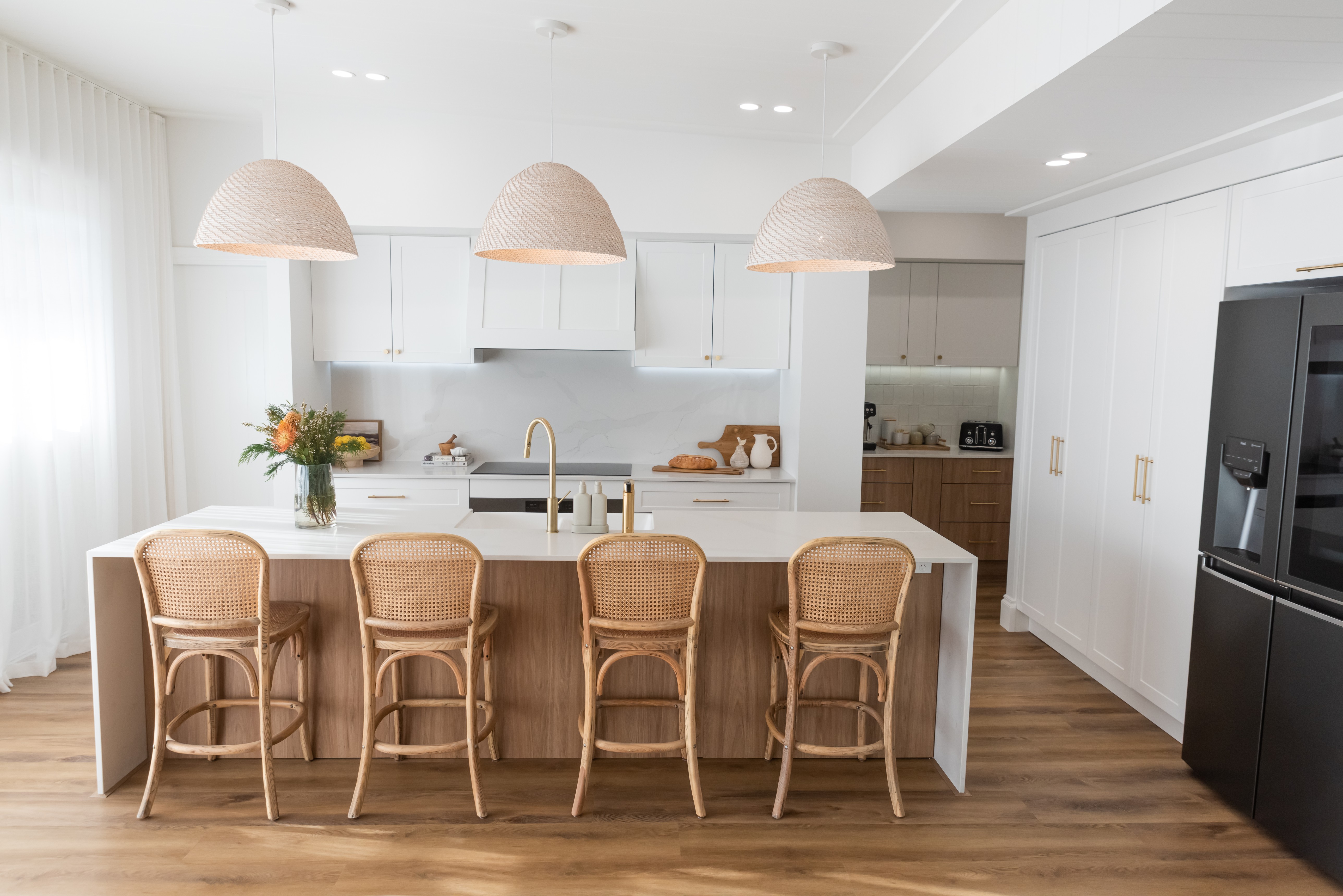 Wangi Wangi House renovated kitchen with island bench