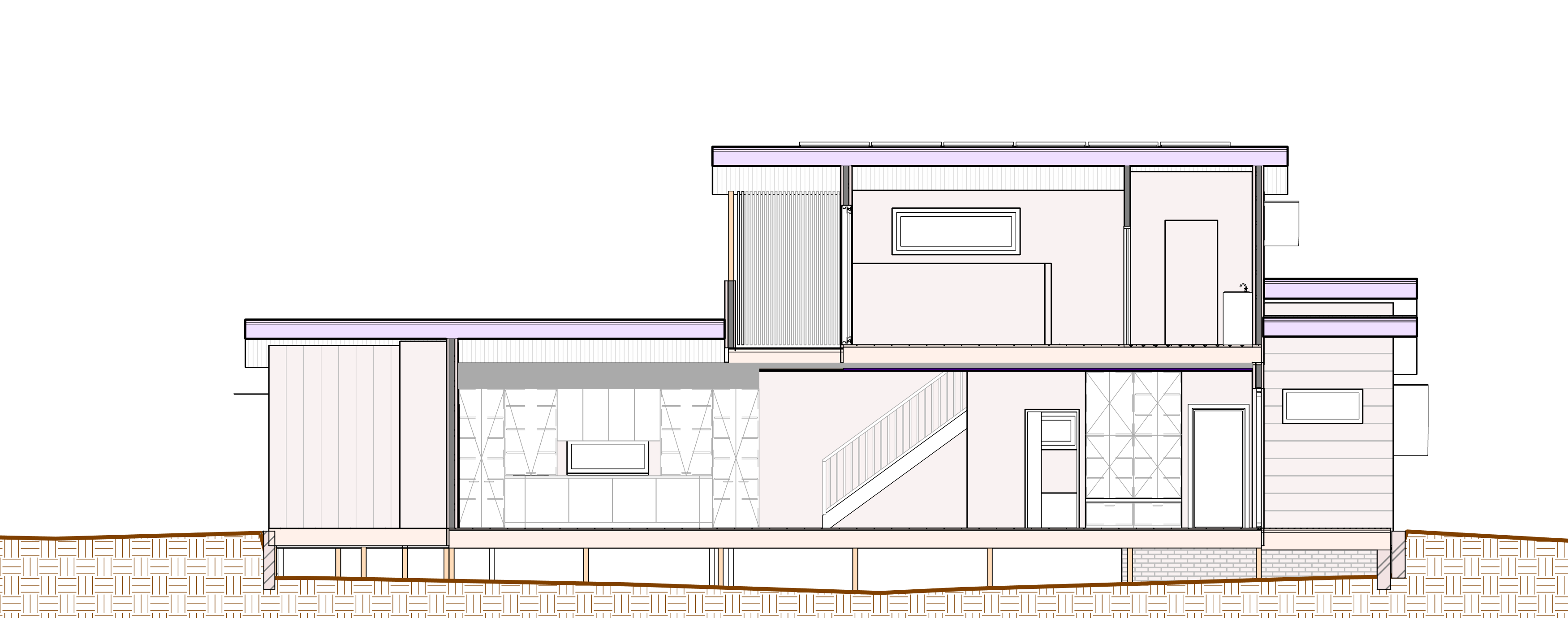 Technical section drawing for Stockton House building envelope