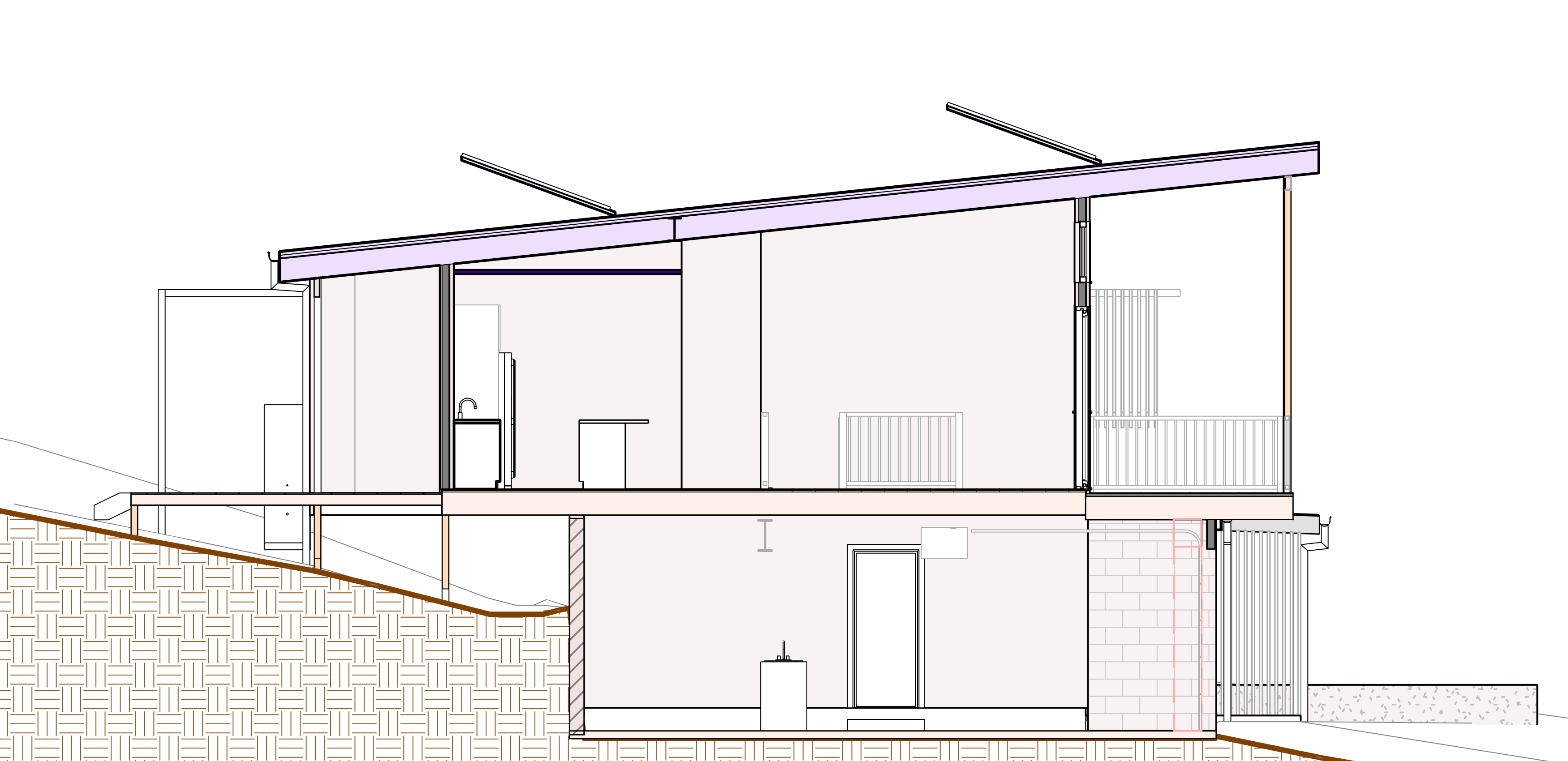 Technical section drawing for Toronto House envelope detailing